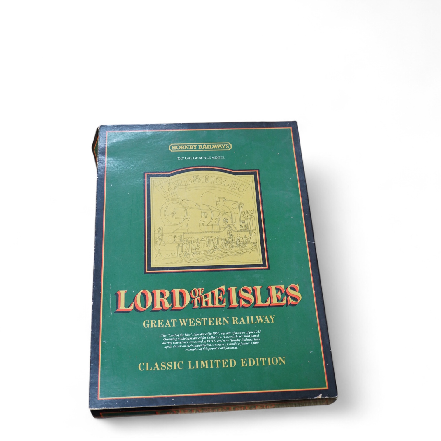 A boxed Hornby Railways 00 gauge GWR Lord of the Isles train pack, comprising of a 4-2-2 tender locomotive and three chocolate and cream coaches